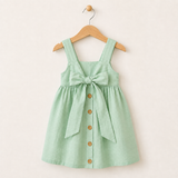 BloomGrace – Schattig & Comfortabel – Kinder Jurk met Strik & Verstelbare Schouderbanden