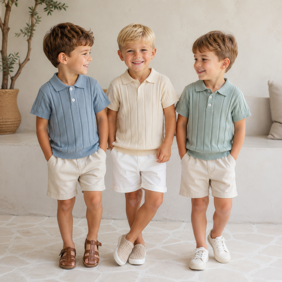 MiniLuxe – Elegant & Comfortabel – Polo Shirt met Gebreide Stof