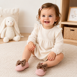 SweetBow – Lief & Praktisch – Gebreide Babyschoenen met Vlinderstrik