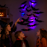 SpookyGlow – Griezelig & Sfeervol – Halloween Vleermuis LED Wanddecoratie