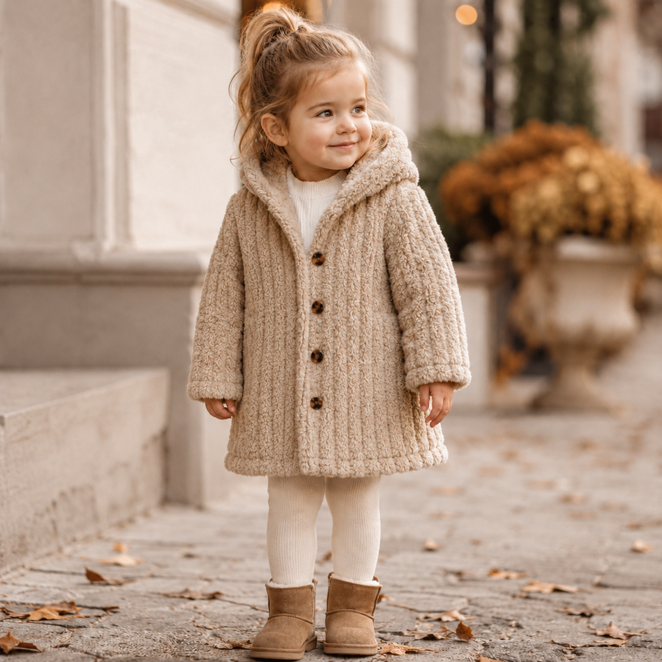 Mini Fashion™ - Zachte Fleece Binnenvoering voor Meisjes - Winterjas