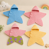 CozyStar – Zacht & Handgemaakt – Gebreid Baby Jumpsuit met Stervormig Ontwerp