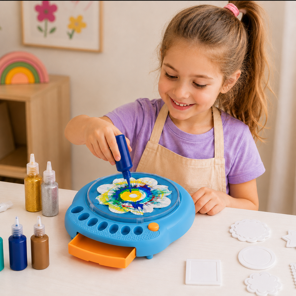 SpinArt – Creatief & Educatief – DIY Verf Spinmachine