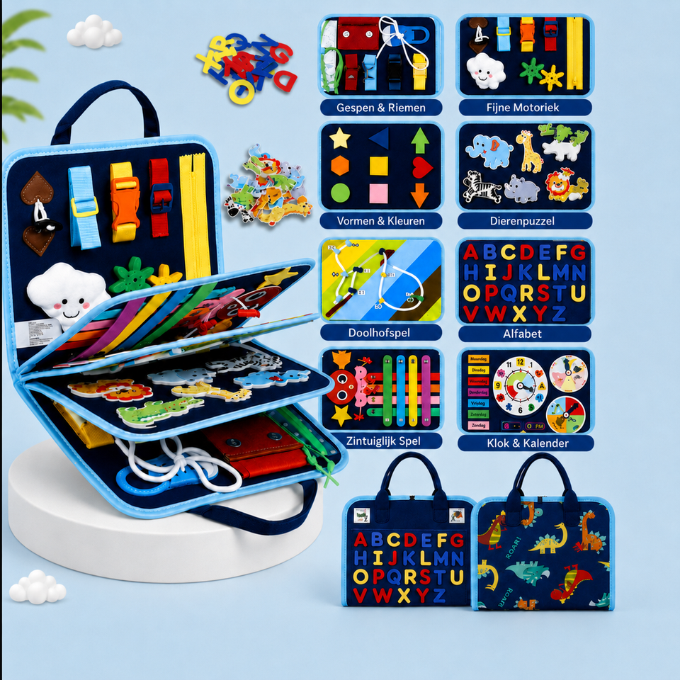 7-in-1 Busy Board – Motoriek & Leren – Activiteiten Bord