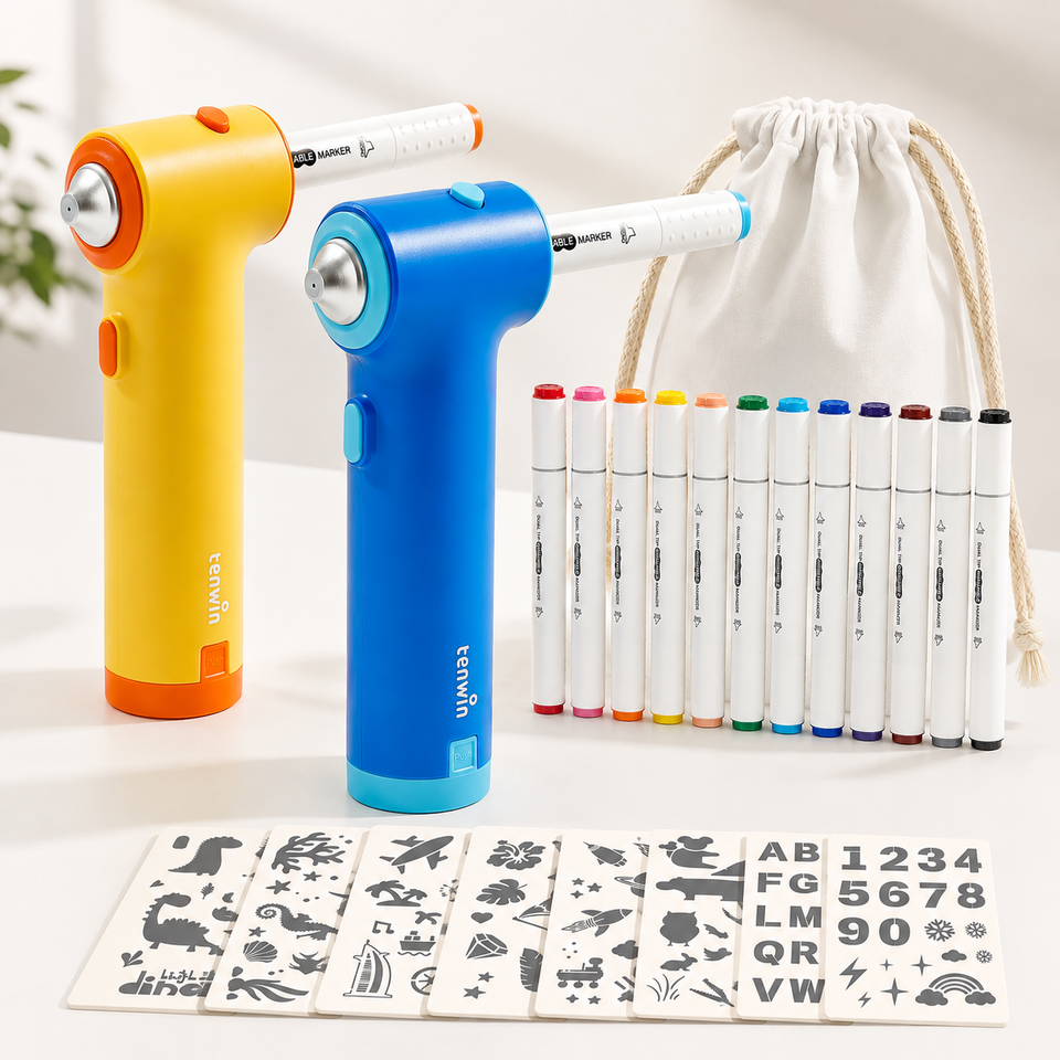 PaintBuddy – Creatief & Educatief – Draagbare Airbrush Tekenset