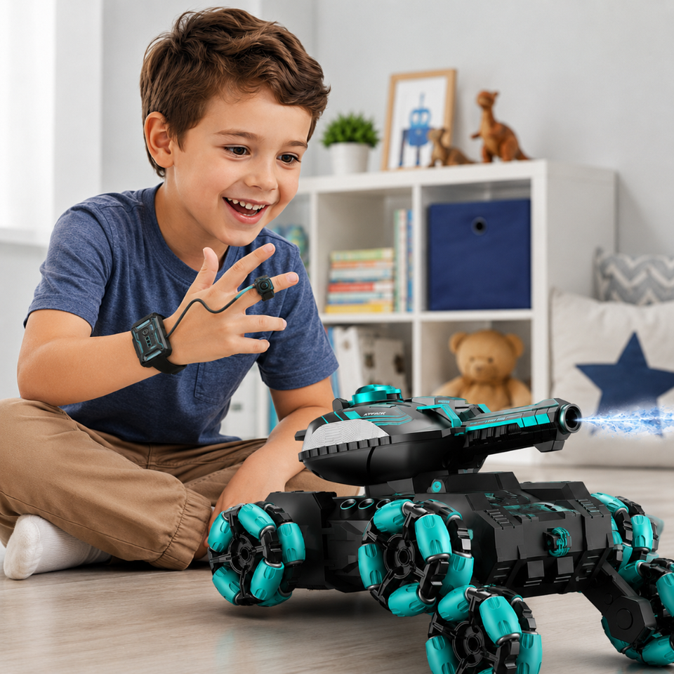 CrazyWheels – Stoer & Spannend – RC-tankwagen met gelbal-schieter