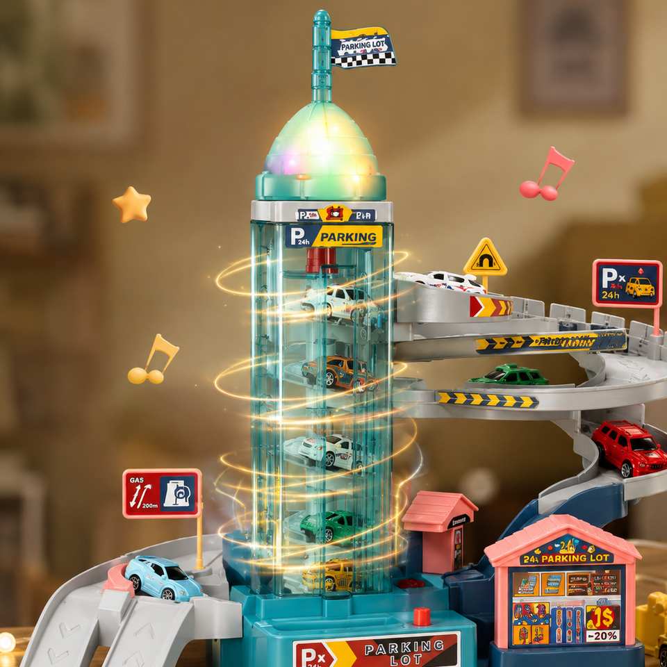 AutoWorld – Educatief & Interactief – Elektrische Parkeergarage Speelset