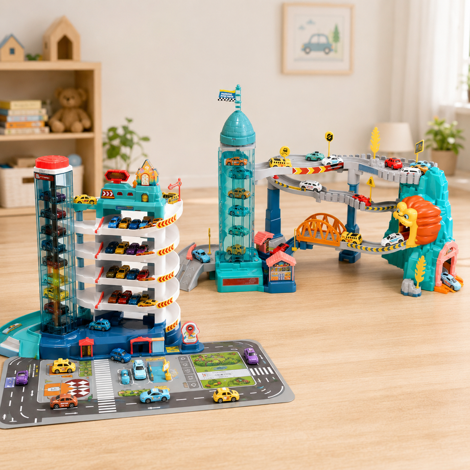 AutoWorld – Educatief & Interactief – Elektrische Parkeergarage Speelset