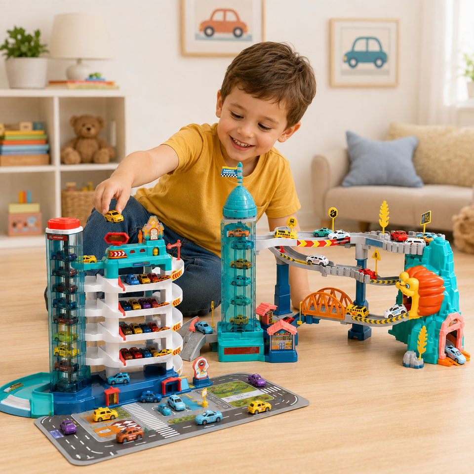 AutoWorld – Educatief & Interactief – Elektrische Parkeergarage Speelset
