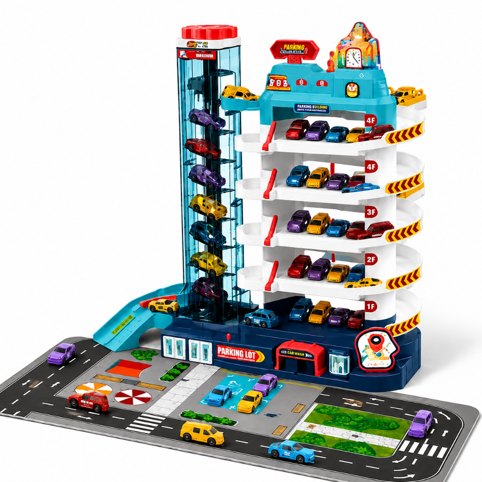 AutoWorld – Educatief & Interactief – Elektrische Parkeergarage Speelset