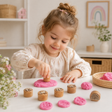WoodStamp – Montessori & Creatief – 6 stuks Houten Kleistempels