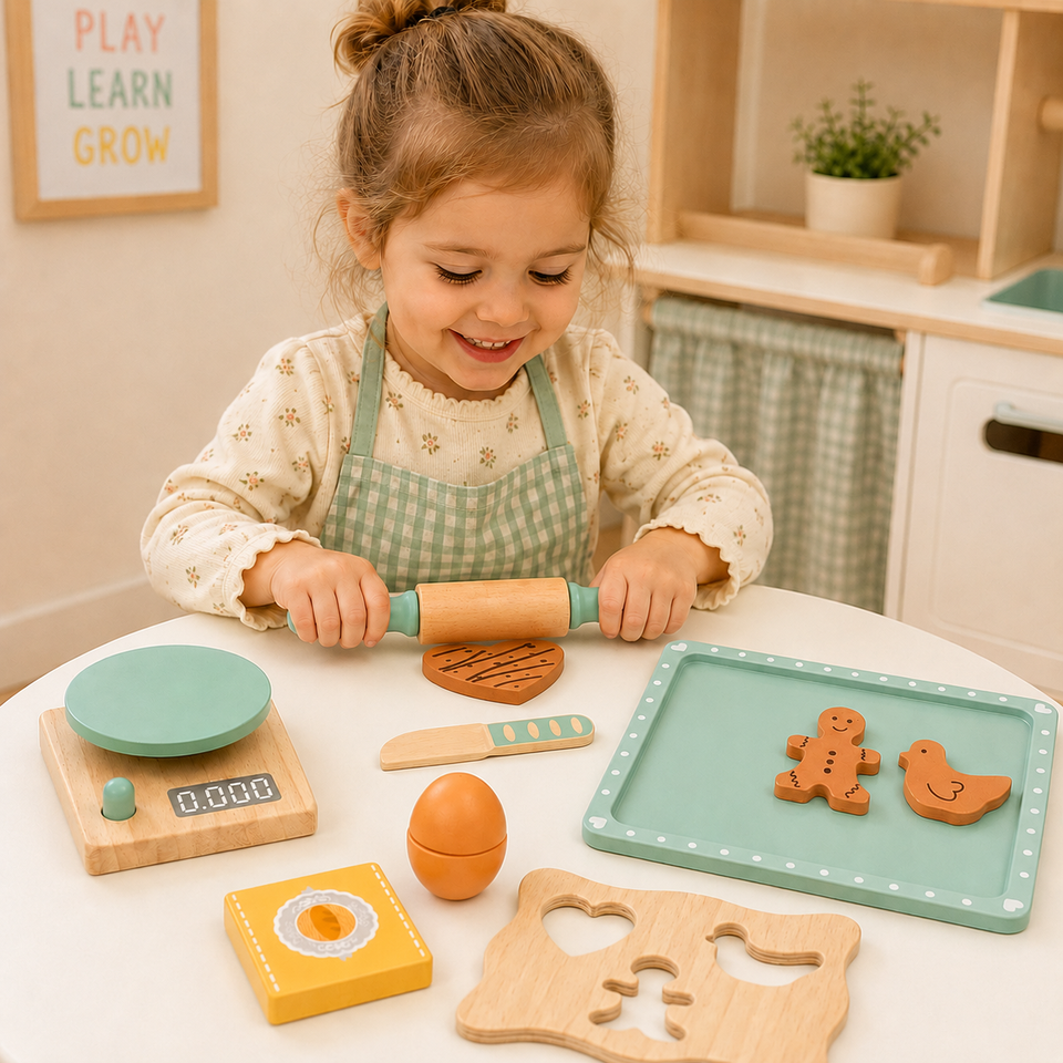 BakeBuddy – Creatief & Educatief – Houten Bakset Speelgoed