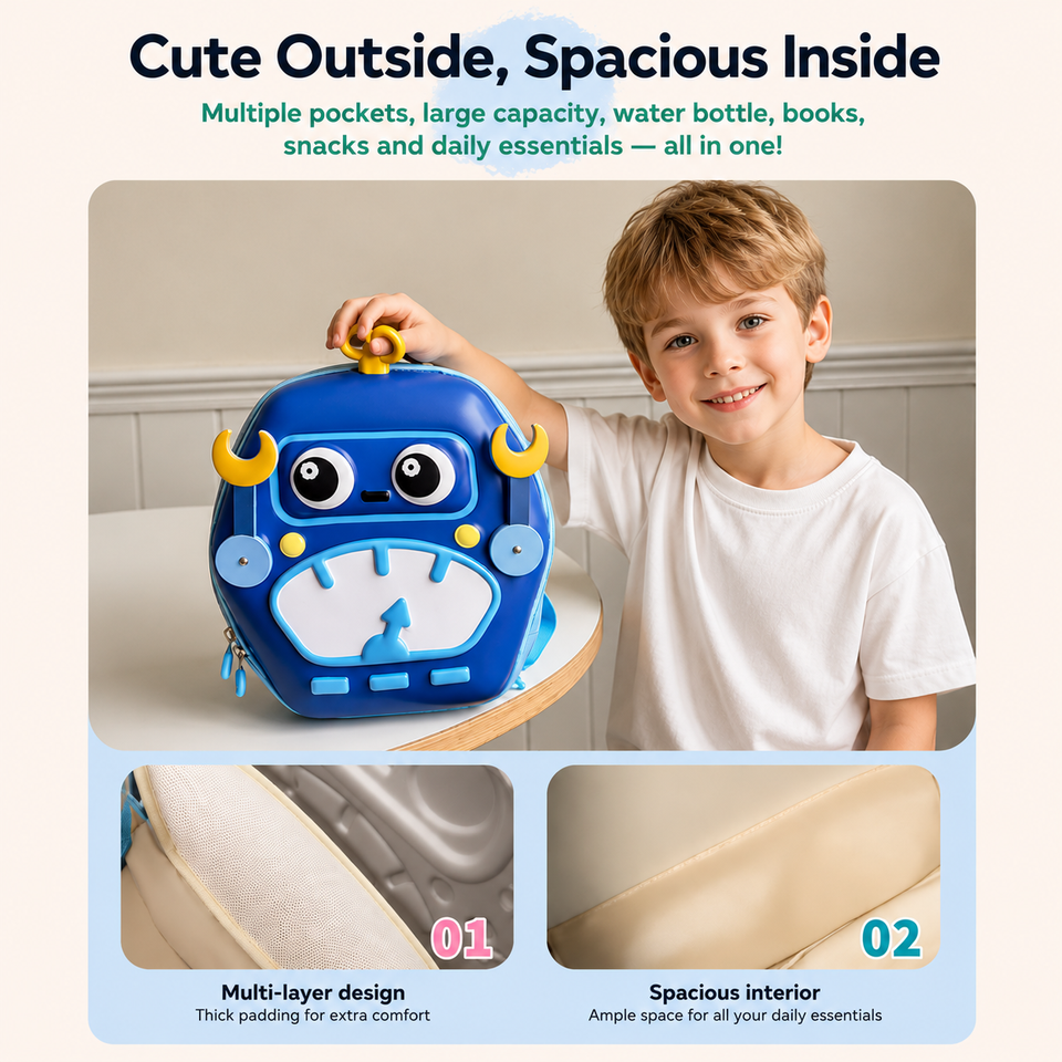 MiniBot – Stoer & Praktisch – Kinder Rugzak met Robot Design