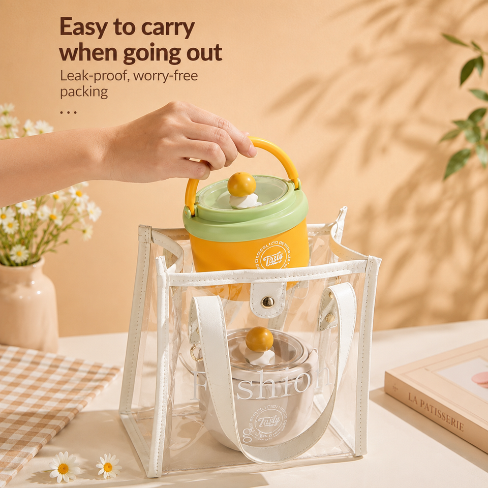 MealMate – Praktisch & Geïsoleerd – RVS Lunchkom met Lepel