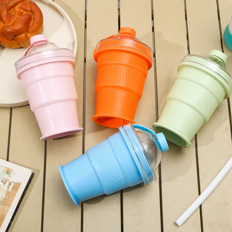 FlexiCup – Praktisch & Draagbaar – Opvouwbare Siliconen Drinkbeker