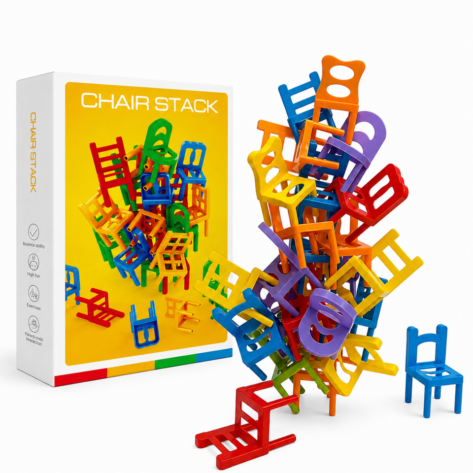 Chair Stack™ - Interactief & Stimuleer creativiteit - Stapel Stoelen Spel