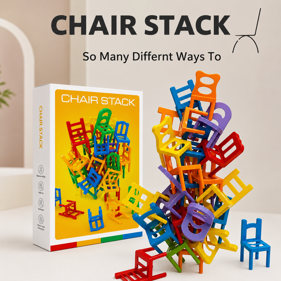 Chair Stack™ - Interactief & Stimuleer creativiteit - Stapel Stoelen Spel