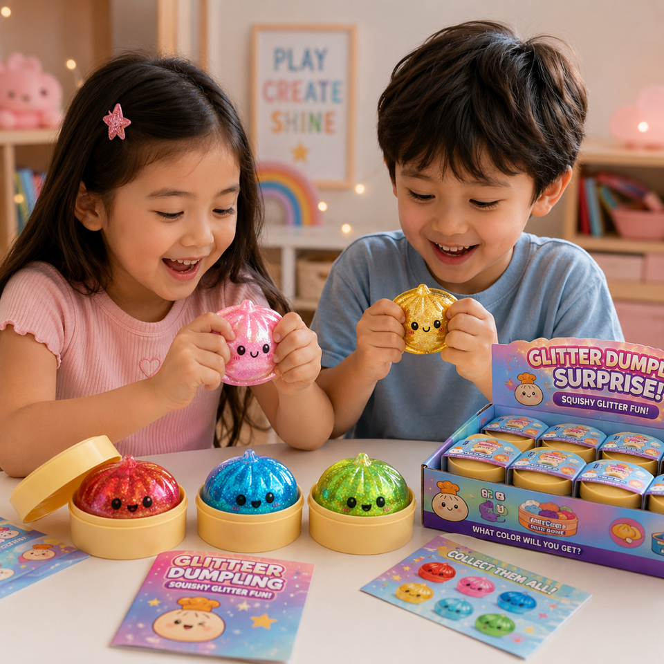 FunSquish – Kleurrijk & Glitterpret – Glitter Squishy Dumplings