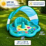 SplashPlay – Veilig & Leuk – Baby Zwembad met Zonnescherm