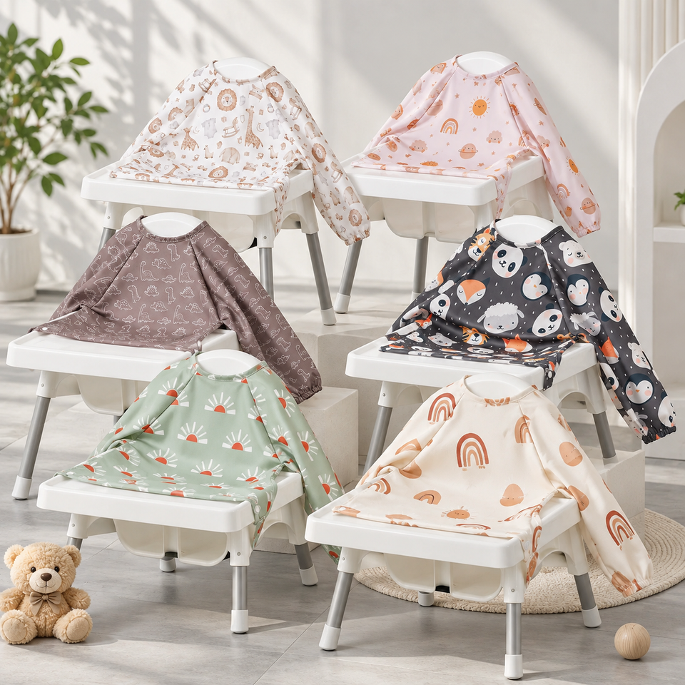 MessyFree – Waterdicht & Praktisch – Baby Schort met Lange Mouwen