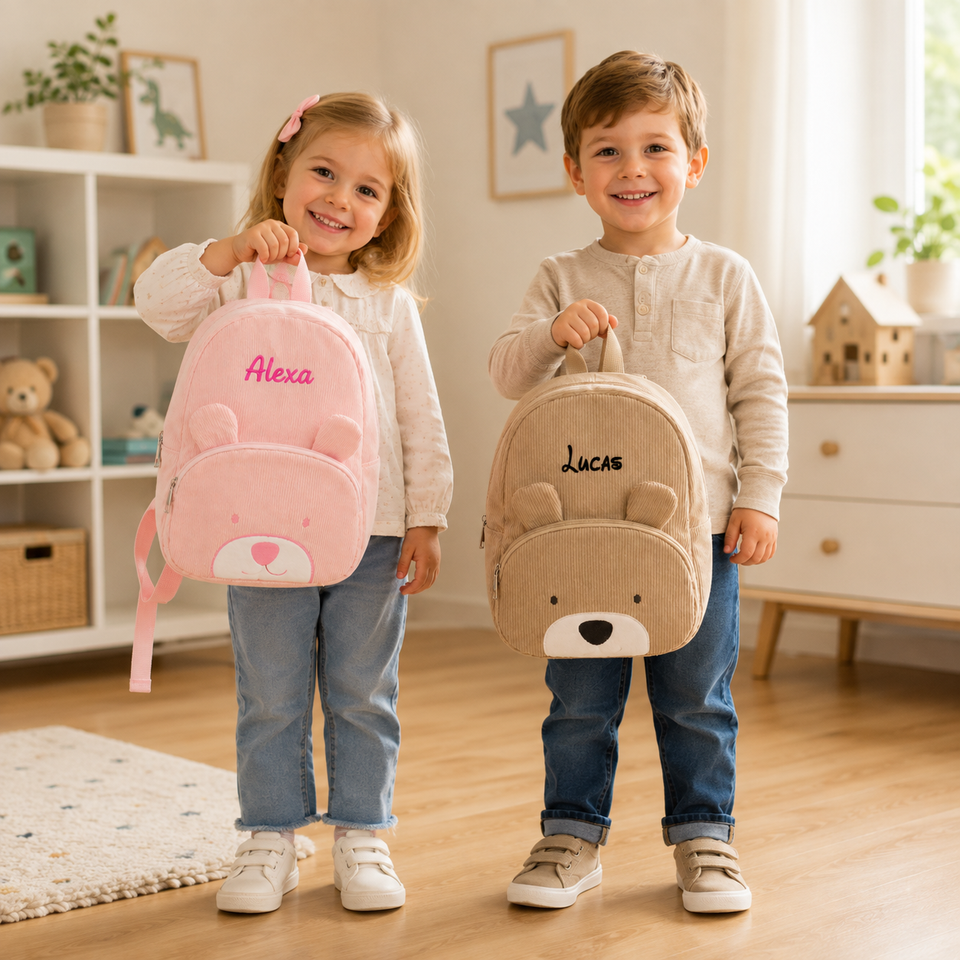 MyLittleBag – Persoonlijk & Schattig – Gepersonaliseerde Kinder Rugzak met Naam en Dierenprint