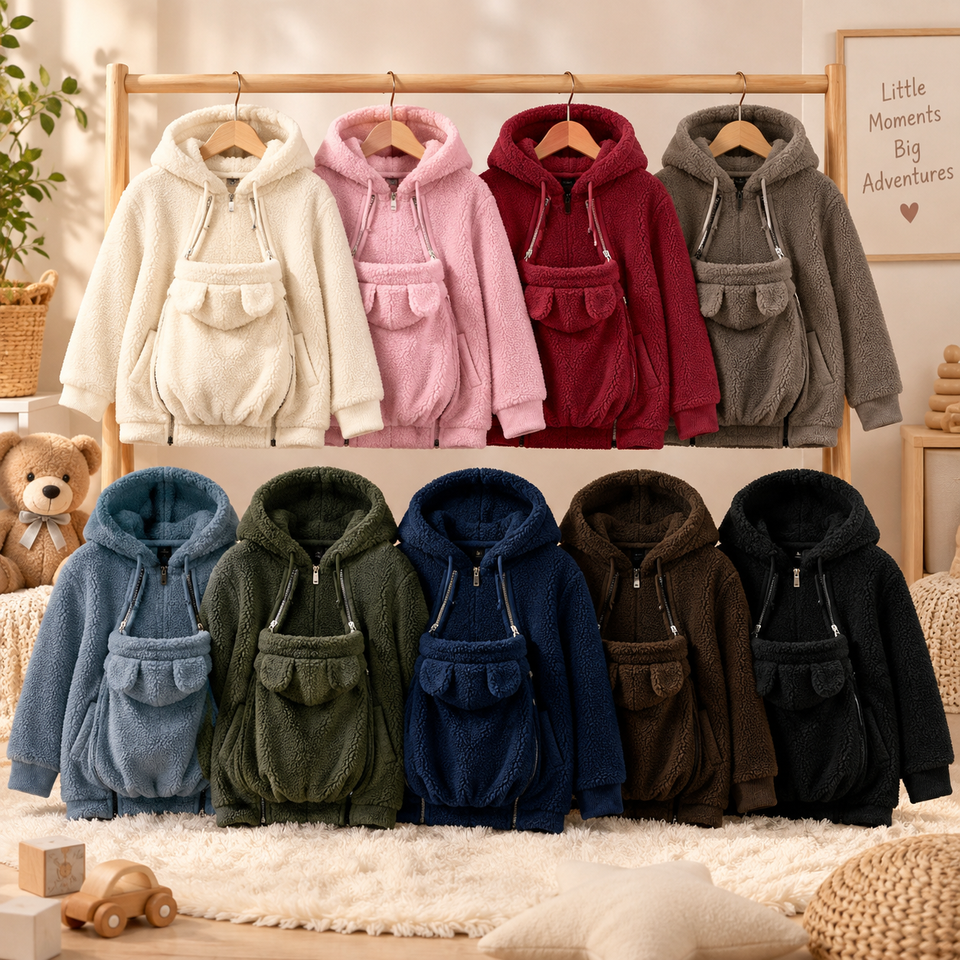 MamaNest – Warm & Praktisch – 2-in-1 Draagjas voor Mama en Baby