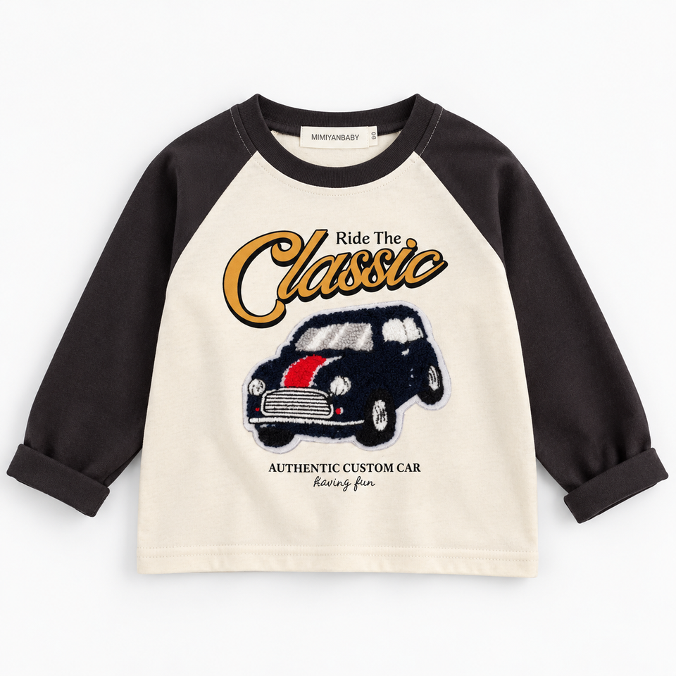 LittleRetro – Stoer & Trendy – Kinder Longsleeve met Grafische Print