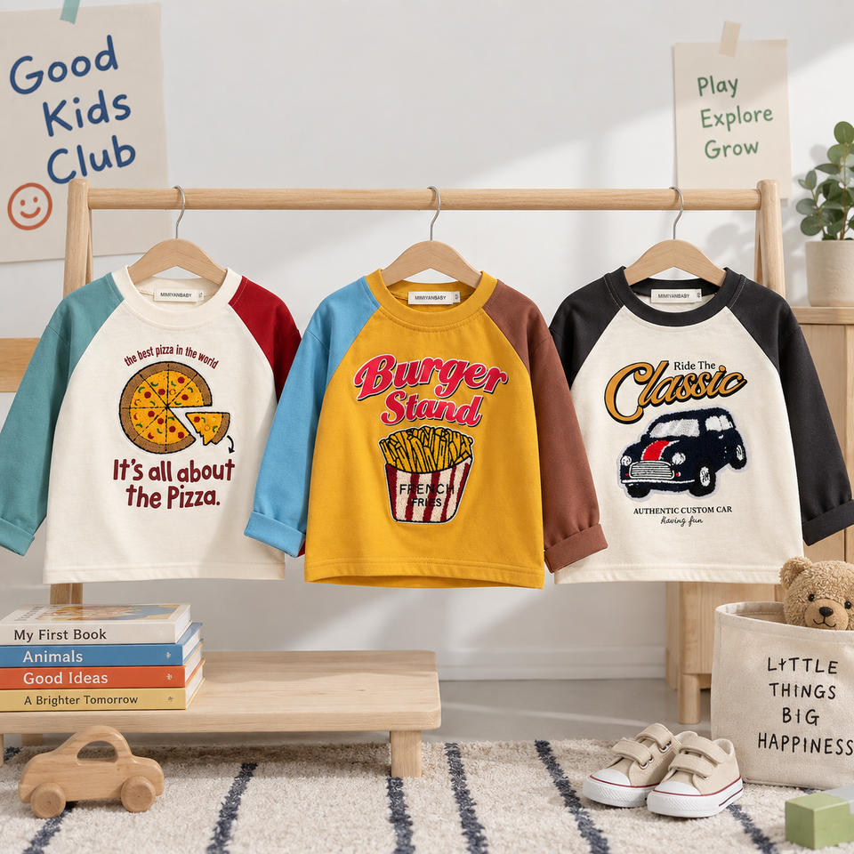LittleRetro – Stoer & Trendy – Kinder Longsleeve met Grafische Print