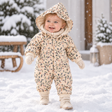 FloraCozy – Zacht & Warm – Baby Meisjes Winterromper met Bloemen