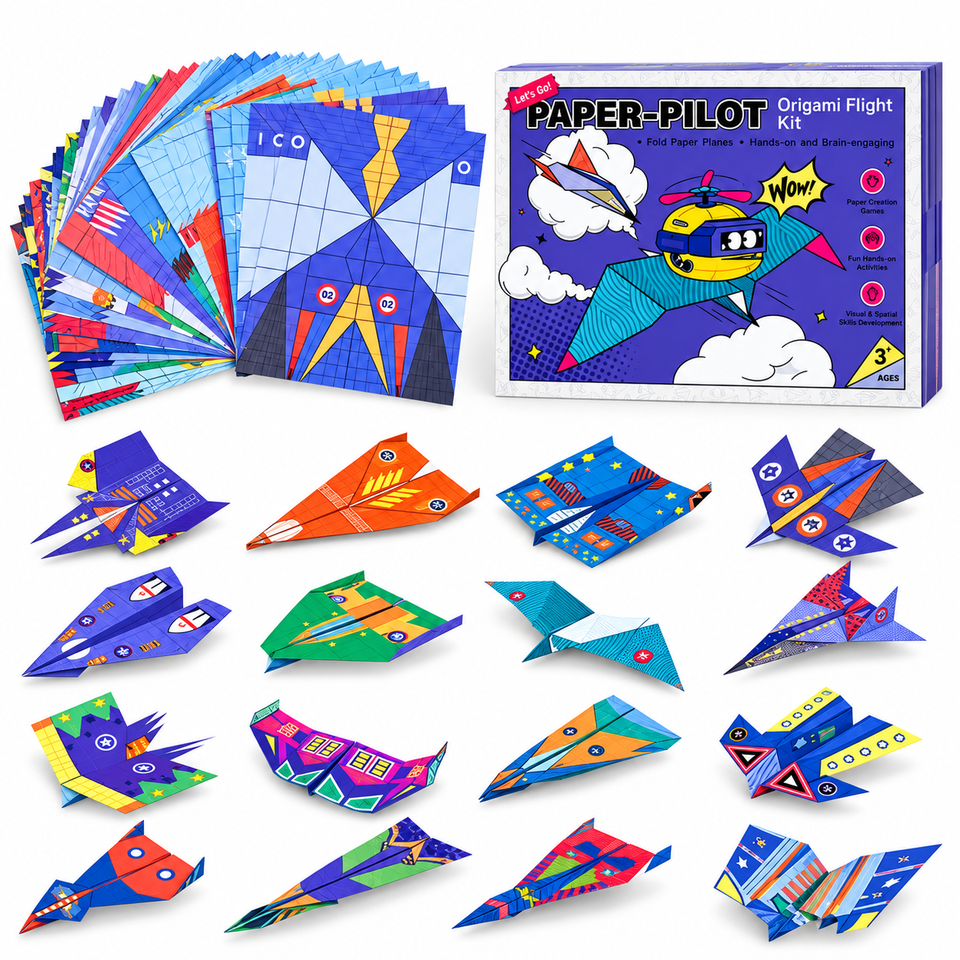 PaperFly – Creatief & Leerzaam – Origami Vliegtuigjes Set