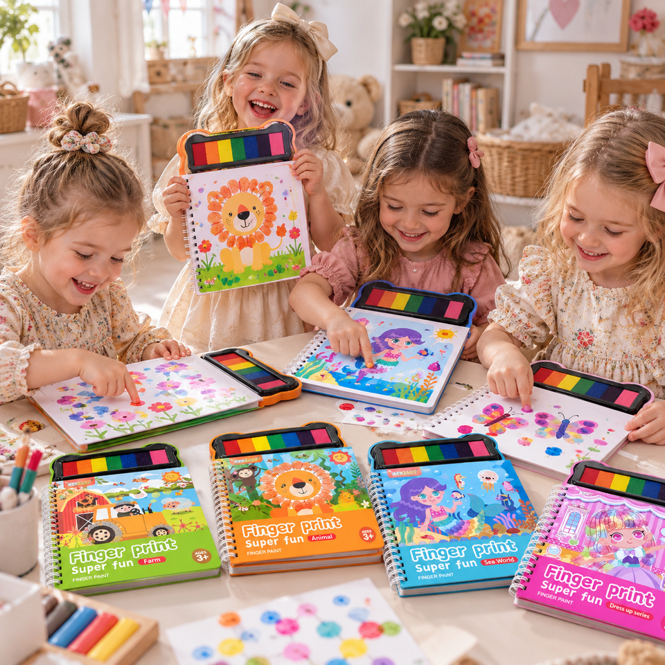 FingerArt – Creatief & Kleurrijk – Vingerverf Boek voor Kinderen