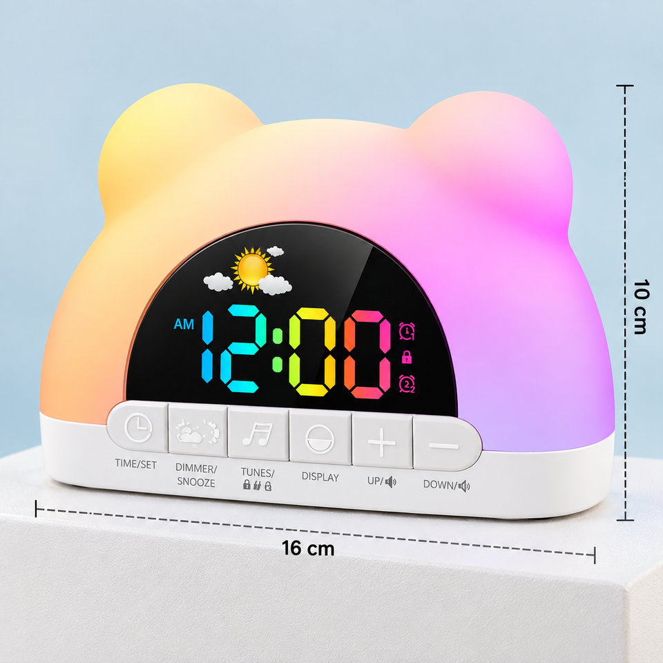 TinySunrise – Zacht & Functioneel – Digitale Wekker met Zonsopganglicht