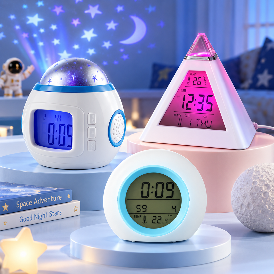 ColorTime – Kleurrijk & Multifunctioneel – Digitale Kinderwekker met Nachtlampje