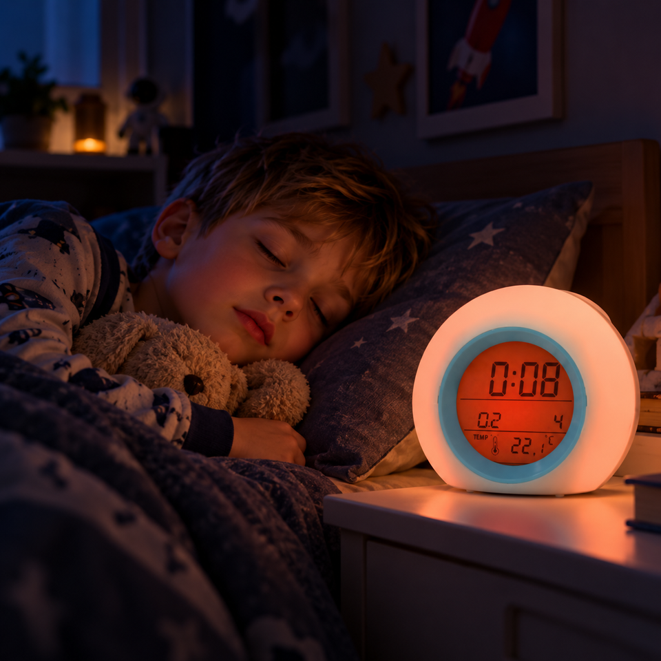 ColorTime – Kleurrijk & Multifunctioneel – Digitale Kinderwekker met Nachtlampje