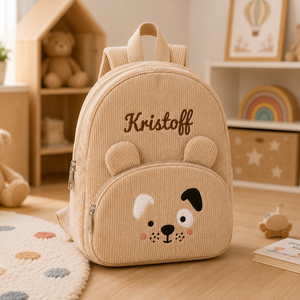 MyLittleBag – Persoonlijk & Schattig – Gepersonaliseerde Kinder Rugzak met Naam en Dierenprint