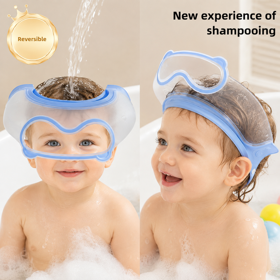 SplashGuard – Comfortabel & Praktisch – Baby Douchekap met Gezichtsbescherming