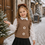 LittlePetal – Lief & Comfortabel – Mouwloos Meisjes Vestje met Bloemen