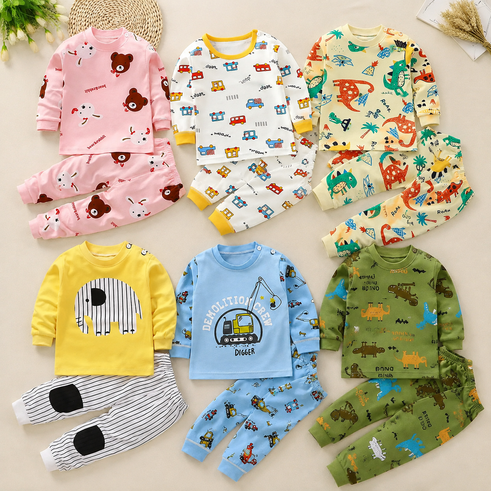 SleepBuddy – Zacht & Comfortabel – Kinder Pyjamaset met Lange Mouwen