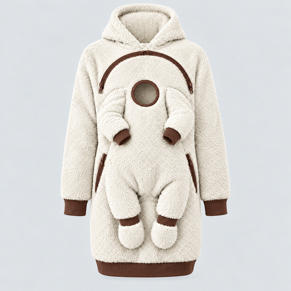 MamaHug – Warm & Praktisch – 2-in-1 Draaghoodie voor Mama en Baby