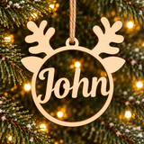 ChristmasName – Persoonlijk & Feestelijk – Houten Kersthanger met Naam