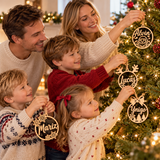 ChristmasName – Persoonlijk & Feestelijk – Houten Kersthanger met Naam