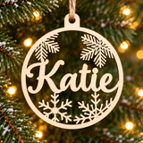 ChristmasName – Persoonlijk & Feestelijk – Houten Kersthanger met Naam