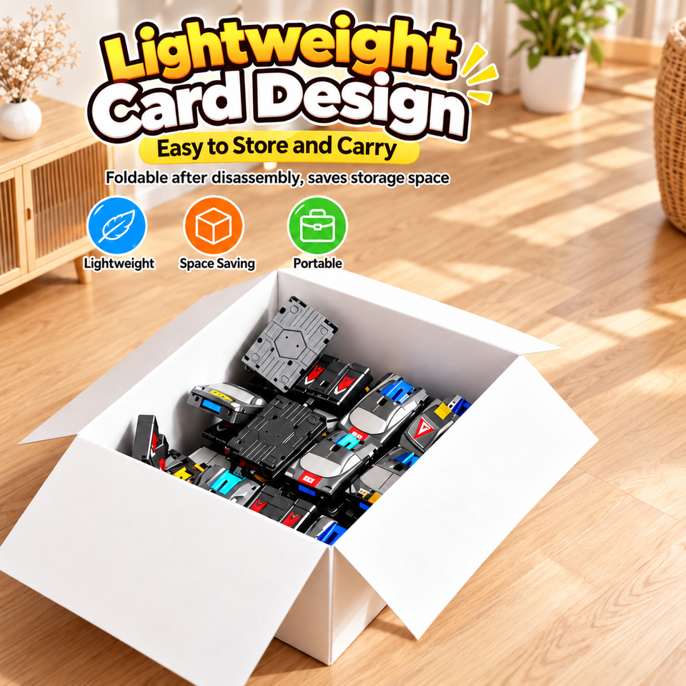 TrackRush – Snel & Creatief – Flexibele Racebaan met Transformeerbare Auto’s