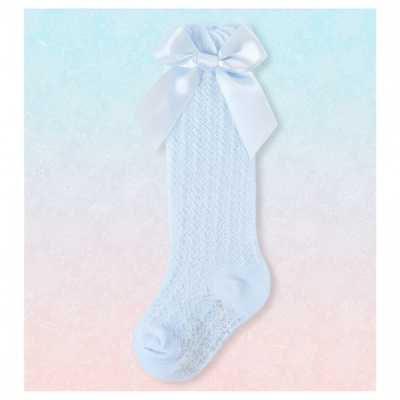 LittleCharm – Zacht & Stijlvol – Meisjes Kniekousen met Strik