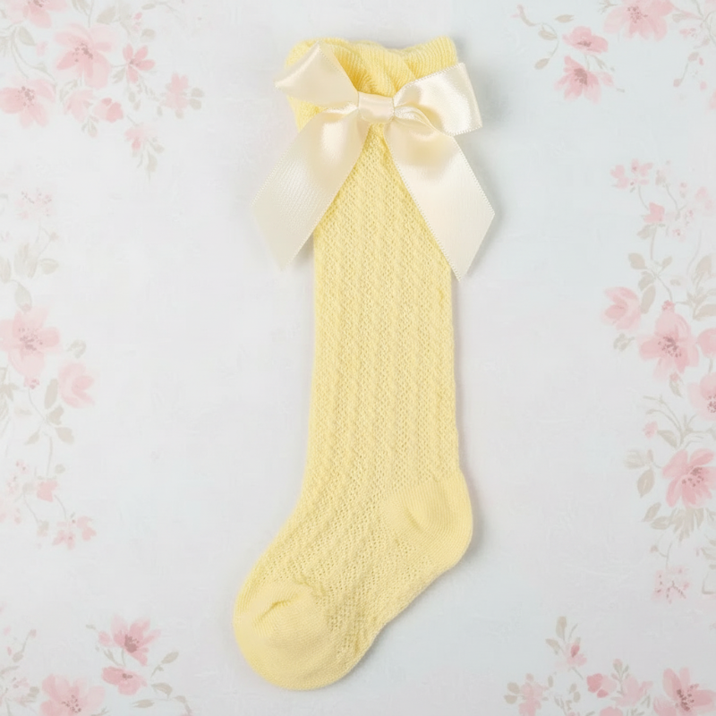 LittleCharm – Zacht & Stijlvol – Meisjes Kniekousen met Strik