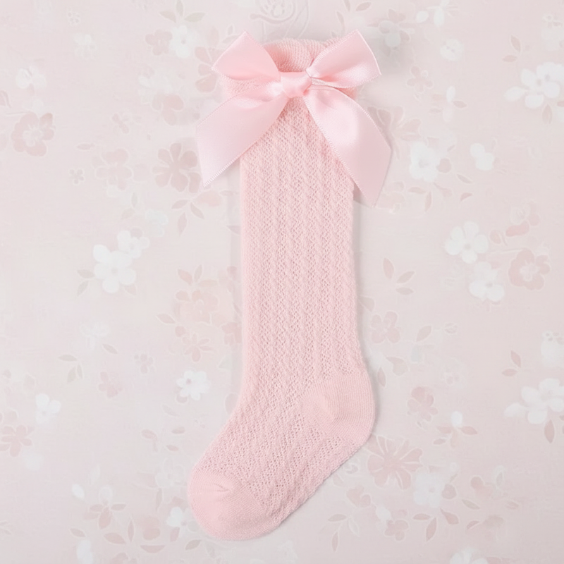 LittleCharm – Zacht & Stijlvol – Meisjes Kniekousen met Strik