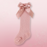 LittleCharm – Zacht & Stijlvol – Meisjes Kniekousen met Strik