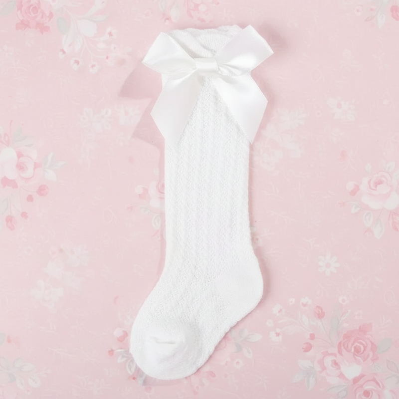 LittleCharm – Zacht & Stijlvol – Meisjes Kniekousen met Strik