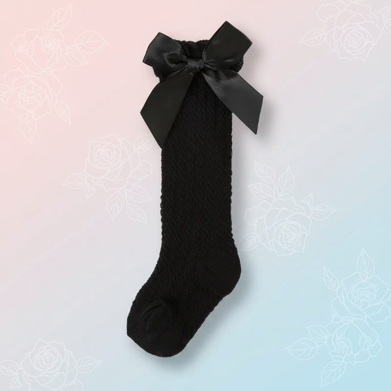LittleCharm – Zacht & Stijlvol – Meisjes Kniekousen met Strik