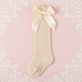 LittleCharm – Zacht & Stijlvol – Meisjes Kniekousen met Strik
